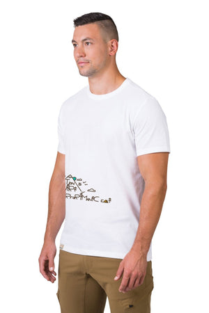 T-shirt de randonnée 100 % de coton biologique pour Homme "Hannah − SKATCH" - Planète Rando