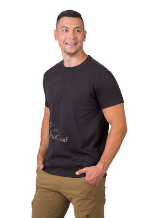 T-shirt de randonnée 100 % de coton biologique pour Homme "Hannah − SKATCH" - Planète Rando