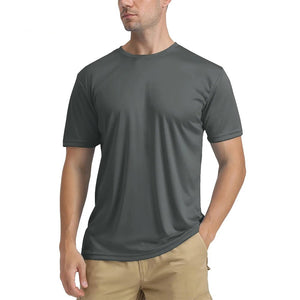 T-shirt manches courtes anti - UV UPF 50+ à col rond homme "TACVASEN - TS204" - Planète Rando