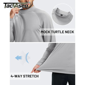 T-shirt thermique polaire à col roulé 4 way strech pour homme "TACVASEN - CTA22" - Planète Rando