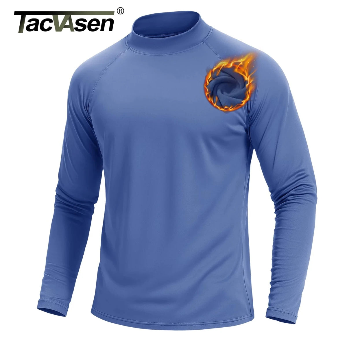 T-shirt thermique polaire à col roulé 4 way strech pour homme "TACVASEN - CTA22" - Planète Rando