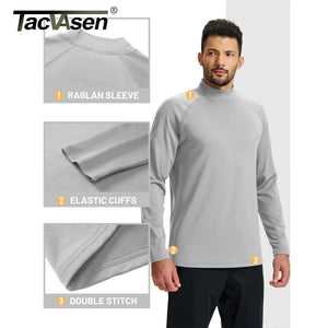 T-shirt thermique polaire à col roulé 4 way strech pour homme "TACVASEN - CTA22" - Planète Rando