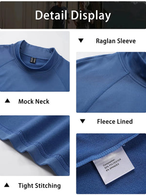 T-shirt thermique polaire à col roulé 4 way strech pour homme "TACVASEN - CTA22" - Planète Rando