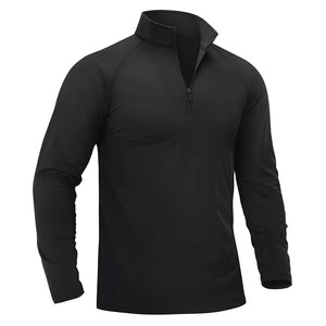 T-shirt thermique / sweat-shirt polaire à fermeture éclair 1/4 et manches longues pour homme "TACVASEN - TS321" - Planète Rando