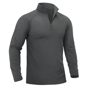 T-shirt thermique / sweat-shirt polaire à fermeture éclair 1/4 et manches longues pour homme "TACVASEN - TS321" - Planète Rando