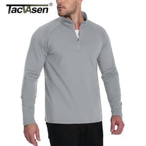 T-shirt thermique / sweat-shirt polaire à fermeture éclair 1/4 et manches longues pour homme "TACVASEN - TS321" - Planète Rando