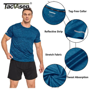 T-shirts d'été à séchage rapide avec bande réfléchissante pour homme "TACVASEN - TS234" - Planète Rando