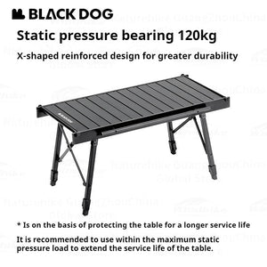 Table de camping IGT pliante en alliage d'aluminium à hauteur réglable pour le camping, van - life "Naturehike Blackdog IGT" - Planète Rando