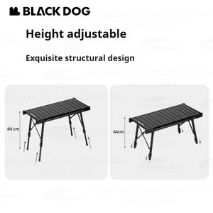 Table de camping IGT pliante en alliage d'aluminium à hauteur réglable pour le camping, van - life "Naturehike Blackdog IGT" - Planète Rando