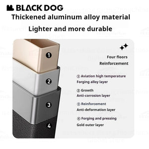 Table de camping IGT pliante en alliage d'aluminium à hauteur réglable pour le camping, van - life "Naturehike Blackdog IGT" - Planète Rando