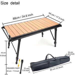 Table de camping pliante amovible en bois pour le camping & van - life "HYSJ - HYOT - 138 IGT" - Planète Rando