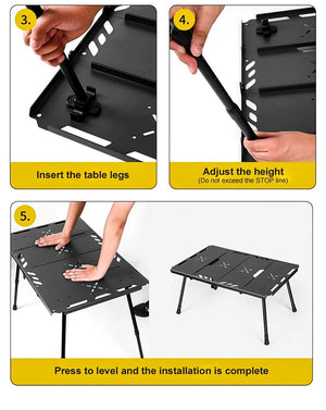 Table tactique d'extérieur pliante, légère et multifonctionnelle 3kg "WESTTUNE - Tactical table ST15" - Planète Rando