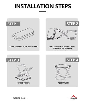 Tabouret de camping pliable pour la pêche, le voyage et le camping "Widesea - WSCH - 007B" - Planète Rando