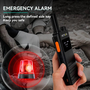 Talkie - walkie portable ultra - mince avec écran LCD PMR/FRS Radio bidirectionnelle sans licence "Retevis - B63S" - Planète Rando