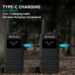 Talkie - walkie portable ultra - mince avec écran LCD PMR/FRS Radio bidirectionnelle sans licence "Retevis - B63S" - Planète Rando