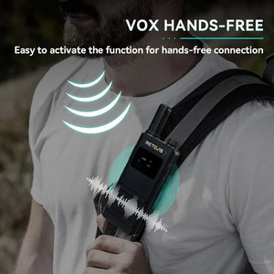 Talkie - walkie portable ultra - mince avec écran LCD PMR/FRS Radio bidirectionnelle sans licence "Retevis - B63S" - Planète Rando