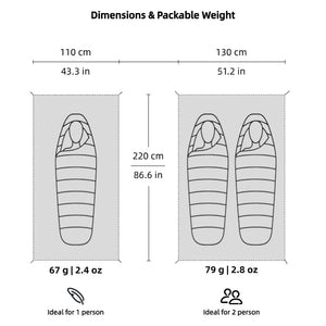 Tapis de sol / bâche imperméable pour tente en film polycro ultraléger à partir de 60g "Horizon Outdoor - Polycro ground sheet" - Planète Rando