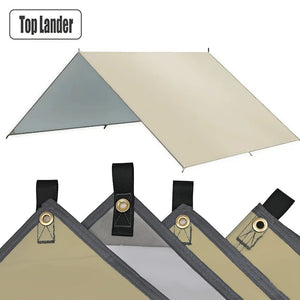 Tarp anti UV UPF 50+ / bâche de camping imperméable jusqu'à 3*5M "Top lander - Camping tarp" - Planète Rando