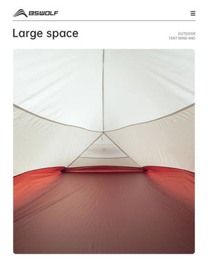 Tente à double - parois camping / bikepacking 2pers 1,8kg (footprint inclus) "BISINNA - ZL073" - Planète Rando