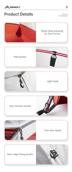 Tente à double - parois camping / bikepacking 2pers 1,8kg (footprint inclus) "BISINNA - ZL073" - Planète Rando