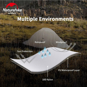 Tente à double - parois ultralégère pour la randonnée, le trekking, le bivouac 2 personnes 930g "Naturehike – Cloud Up Ultralight 10D" - Planète Rando