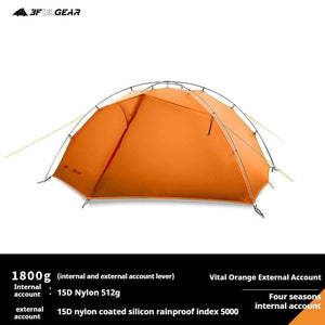 Tente de bivouac autoportante ultralégère pour 2 personnes 1,8kg "3F UL GEAR - TaiJi 2" - Planète Rando