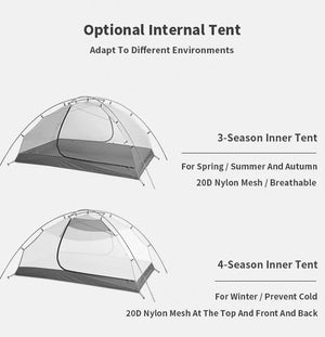 Tente de bivouac autoportante ultralégère pour 2 personnes 1,8kg "3F UL GEAR - TaiJi 2" - Planète Rando