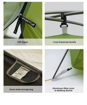 Tente de bivouac autoportante ultralégère pour 3 personnes 2,8kg "3F UL GEAR - TAIJI 3" - Planète Rando