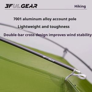 Tente de bivouac autoportante ultralégère pour 3 personnes 2,8kg "3F UL GEAR - TAIJI 3" - Planète Rando