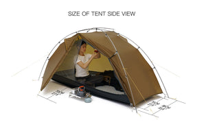 Tente de bivouac / bikepacking ultra - légère pour 1 personne à double - parois avec arceaux aluminium 1,45kg "3F UL GEAR - Taiji 1" - Planète Rando