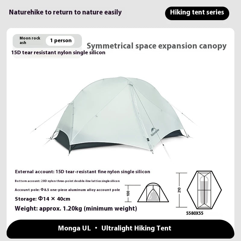 Tente de bivouac ultralégère à double - parois imperméable 1 à 2 pers à partir de 1,2kg "Naturehike - Mongar UL" - Planète Rando