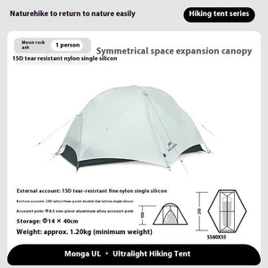 Tente de bivouac ultralégère à double - parois imperméable 1 à 2 pers à partir de 1,2kg "Naturehike - Mongar UL" - Planète Rando
