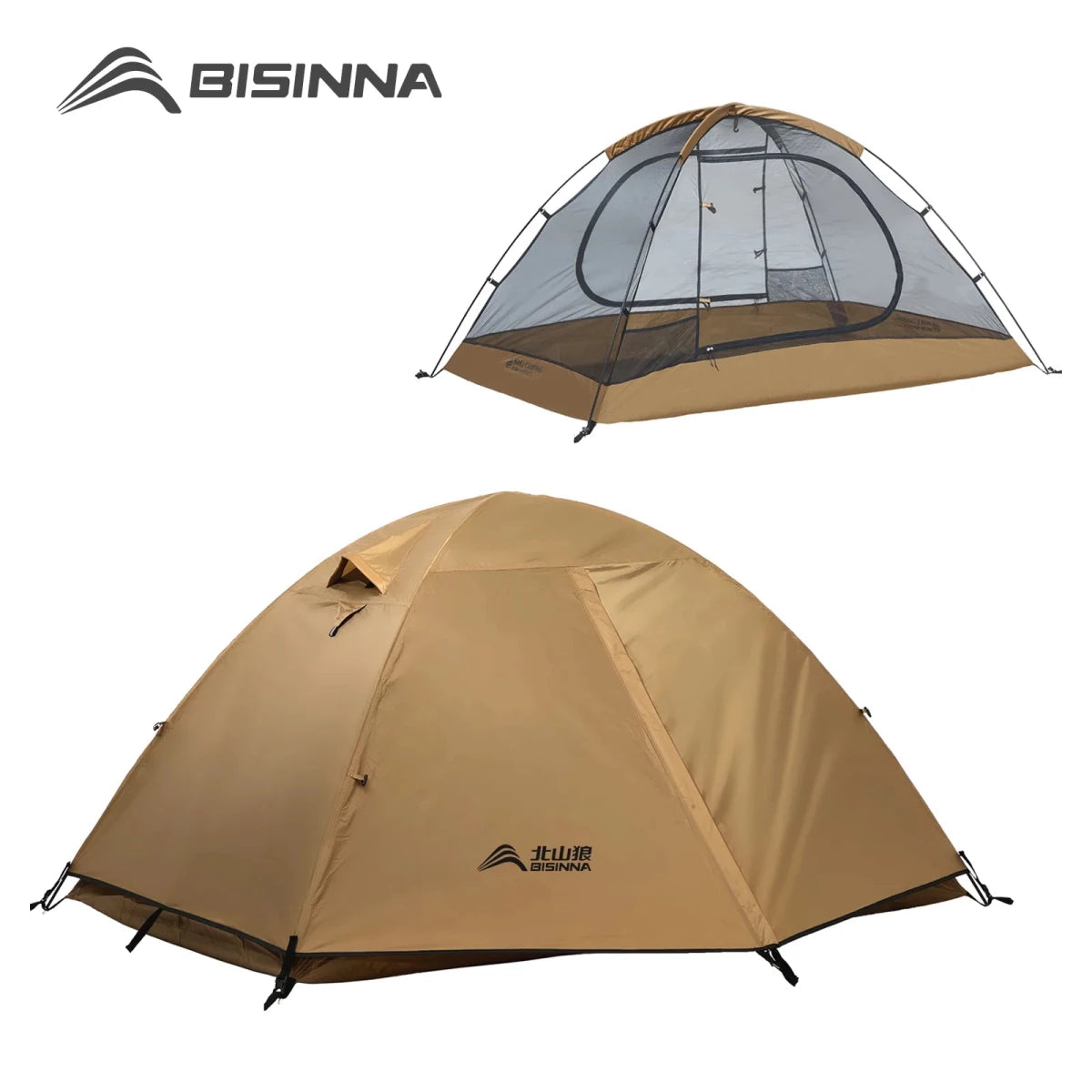 Tente de bivouac/camping pour 2 personnes à double parois 2,16kg "BISINNA - ZL105" - Planète Rando