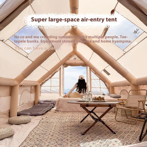 Tente de camping gonflable pour 4 à 8 personnes avec fenêtres "Pakicetus - Inflatable Tent" - Planète Rando