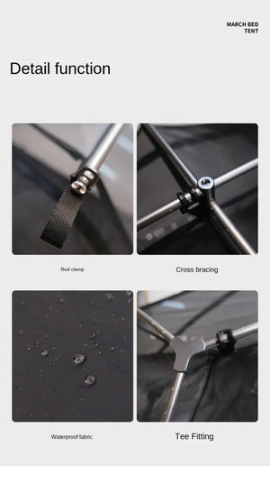 Tente de lit de camping double - parois pour 1 personne "TARKA Outdoor - Aries" - Planète Rando