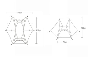 Tente de lit pour 1 personne avec moustiquaire et double - parois "Vidalido - Floating tent" - Planète Rando