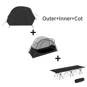 Tente de lit pour 1 personne avec moustiquaire et double - parois "Vidalido - Floating tent" - Planète Rando