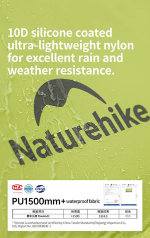 Tente de randonnée ultralégère en nylon 10D pour 1 à 2 personnes à partir de 780g "Naturehike - Star River EXT" - Planète Rando