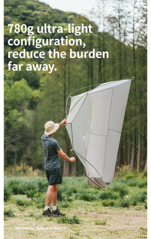 Tente de randonnée ultralégère en nylon 10D pour 1 à 2 personnes à partir de 780g "Naturehike - Star River EXT" - Planète Rando