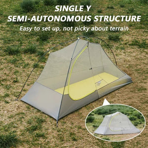 Tente de randonnée ultralégère en nylon 10D pour 1 à 2 personnes à partir de 780g "Naturehike - Star River EXT" - Planète Rando