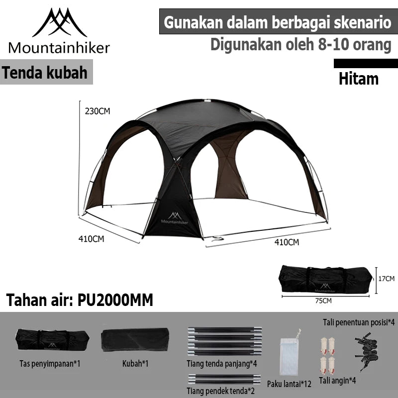 Tente dôme de camping idéale pour 8 à 10 personnes "Mountainhiker - SZK - 381" - Planète Rando