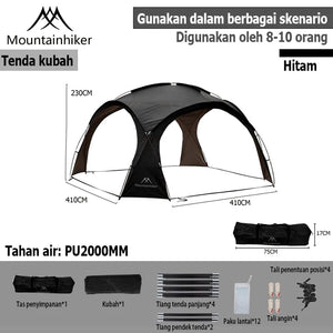 Tente dôme de camping idéale pour 8 à 10 personnes "Mountainhiker - SZK - 381" - Planète Rando