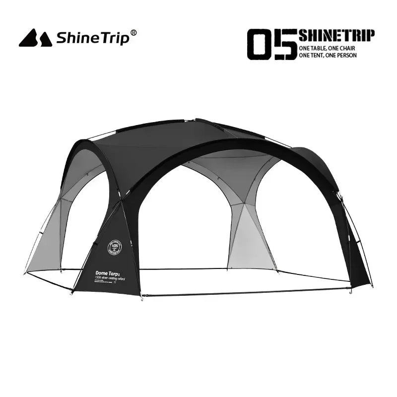 Tente dôme d'extérieur / auvent de camping imperméable pour 8 - 10 personnes "ShineTrip - Dome Canopy" - Planète Rando
