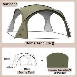 Tente dôme d'extérieur / auvent de camping imperméable pour 8 - 10 personnes "ShineTrip - Dome Canopy" - Planète Rando