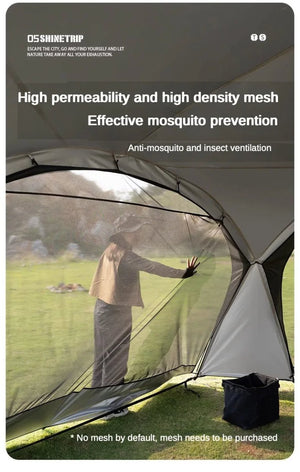 Tente dôme d'extérieur / auvent de camping imperméable pour 8 - 10 personnes "ShineTrip - Dome Canopy" - Planète Rando