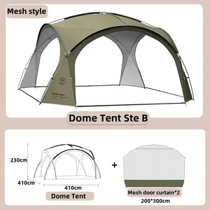 Tente dôme d'extérieur / auvent de camping imperméable pour 8 - 10 personnes "ShineTrip - Dome Canopy" - Planète Rando