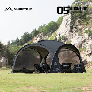Tente dôme d'extérieur / auvent de camping imperméable pour 8 - 10 personnes "ShineTrip - Dome Canopy" - Planète Rando