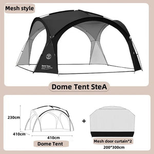 Tente dôme d'extérieur / auvent de camping imperméable pour 8 - 10 personnes "ShineTrip - Dome Canopy" - Planète Rando