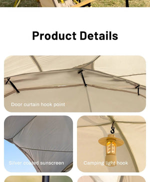 Tente dôme d'extérieur / auvent de camping surdimensionné pour 8 à 12 personnes "Sonuto - Big Dome" - Planète Rando