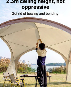 Tente dôme d'extérieur / auvent de camping surdimensionné pour 8 à 12 personnes "Sonuto - Big Dome" - Planète Rando